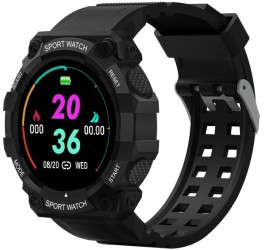 FD68s الساعة الذكية الرياضية لتتبع اللياقة البدنية لنظام Android/iOS (أسود)
