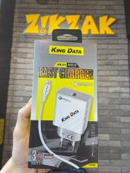شاحن موبايل KING DATA FAST CHARGER 3A HK-01