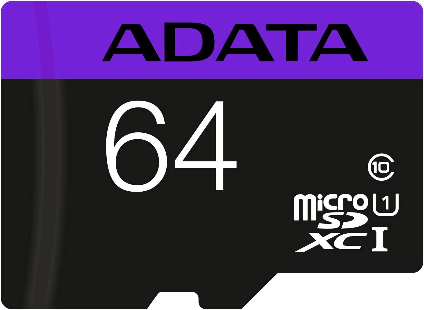 بطاقة ذاكرة ADATA Premier 64GB microSDHC / SDXC UHS-I U1 الفئة 10 مع محول (AUSDX64GUICL10-RA1)