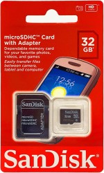 بطاقة ذاكرة سانديسك MicroSDHC بسعة 32 جيجا بايت