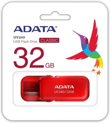 محرك فلاش USB أداتا UV240 إيزي فليب سعة 32 جيجابايت أحمر (AUV240-32G-RRD)