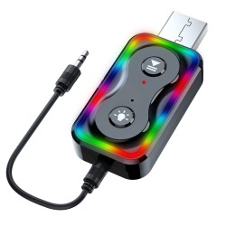بلوتوث سياره  3.5  Aux  موديل  (Q1) مع اضاءة RGB 