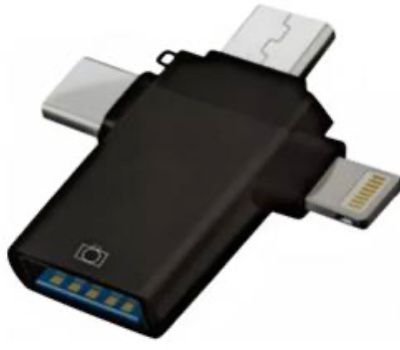 SX-39 تحويلة USB الى ( ايفون + تايب سي + مايكرو ) موسع متعدد الوظائف 