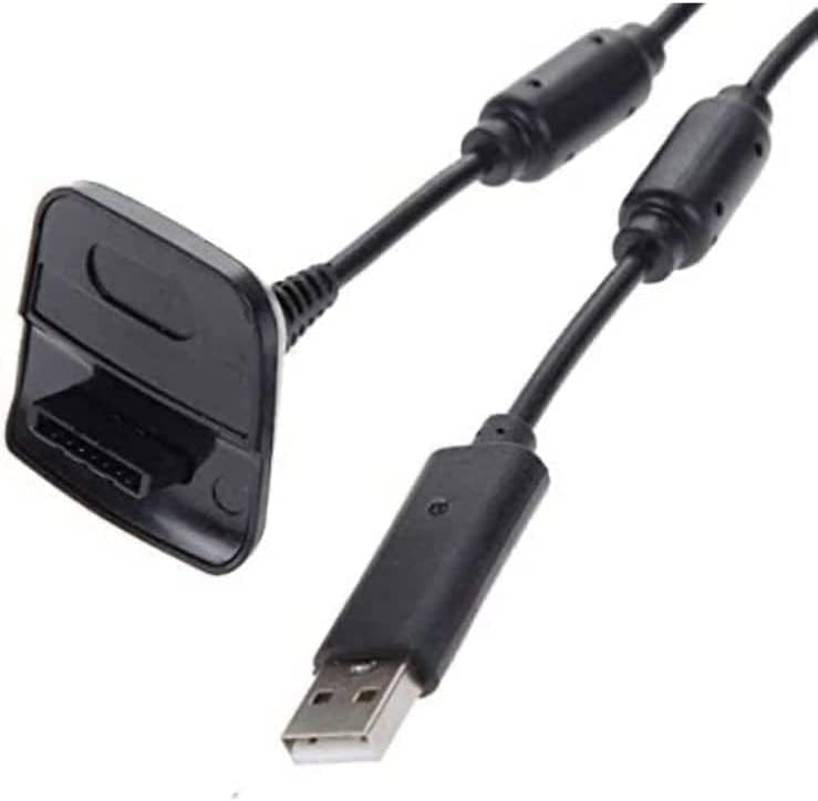 كابل توصيل شحن 2 في 1 لوحدة التحكم اللاسلكية Xbox 360 مع LED