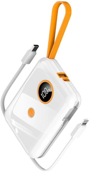 باور بانك المدمج في كابل الاصلي 10000mah 22.5 PD20W قدرة حقيقية و فعلية  اتجاهين الشحن السريع 