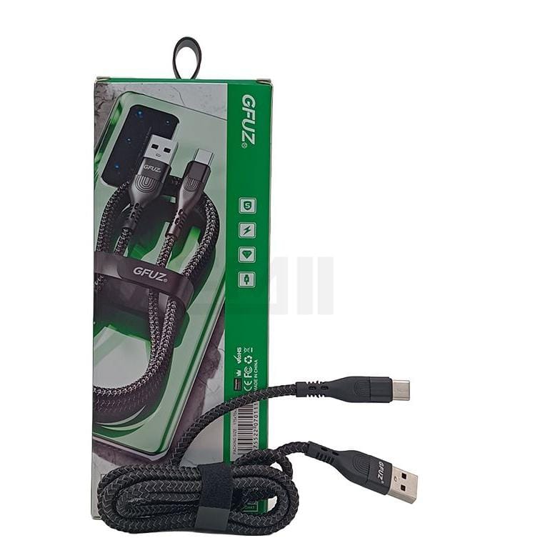 GFUZ كابل USB الى تايب سي او ايفون كابل شحن سريع 3A موديل CA-130 بطول 1م