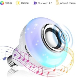 لمبة ليد RGB مع سبيكر بلوتوث مع ريموت تحكم إضاءة وألوان عن بعد 