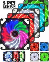 فان بكج 5مراوح LED بلون موحد 
