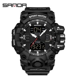 ساعة SANDA Fashion Watch للرجال مقاومة للماء وساعة رياضية فاخرة متعددة الوظائف للرجال، اختيار مثالي للهدايا