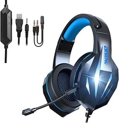  سماعة ERXUNG الأصليه جيمينج مع ميكروفون إلغاء الضوضاء J5 LED