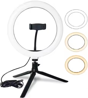 رينج اضاءة وترايبود تصوير متعدد الإضاءات لكافة الإستخدامات  BC-10C 26 cm