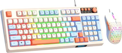كيبورد كامل أنيق مع ماوس جيمينح RGB سلكي MSY T98