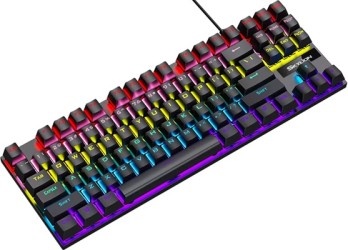 كيبورد 65% ميكانيكال جيمينج سلكي Full RGB بمفتاح أزرق K87