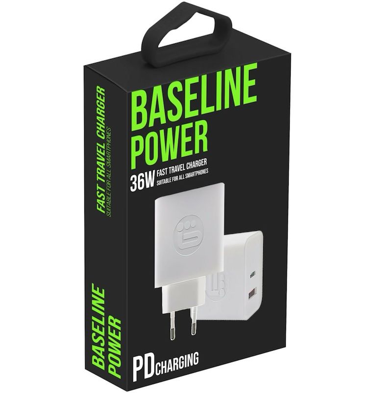 شاحن سريع BASELINE POWER بقوة 36W مع PD Charging