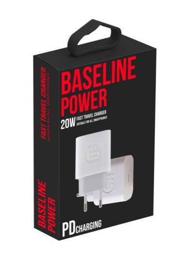 شاحن سريع BASELINE POWER بقوة 20W مع PD Charging