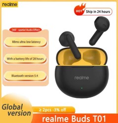 ايربودز Realme Buds T01 True AI بخاصية إلغاء الضوضاء 