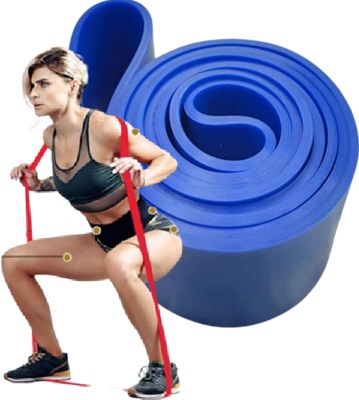 أشرطة لياقة بدنية مرنة لتدريب القوة والتنقل واللياقة البدنية المنزلية (أزرق، 65-175LB)