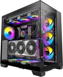 Antec C8 ARGB Black – كيس Mid Tower بإضاءة ARGB، واجهة Mesh، وزجاج جانبي – يدعم ATX / mATX / Mini-ITX - كيس كومبيوتر